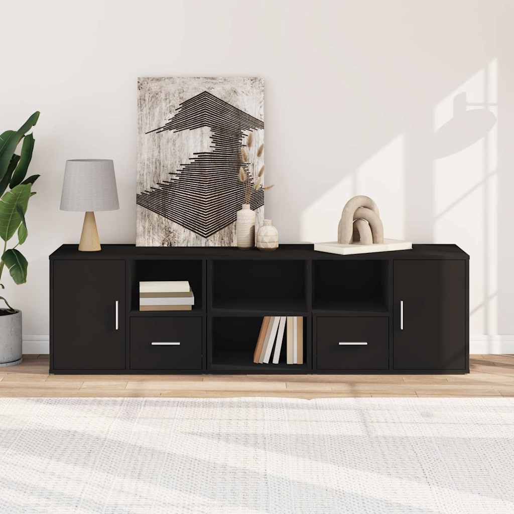 vidaXL Eckregal Schwarz 160x40x45 cm Holzwerkstoff