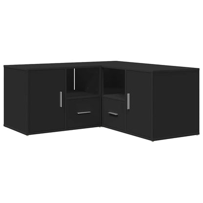 vidaXL Eckregal Schwarz 160x40x45 cm Holzwerkstoff