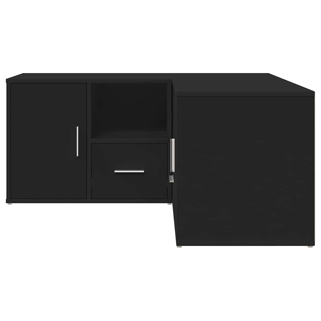 vidaXL Eckregal Schwarz 160x40x45 cm Holzwerkstoff