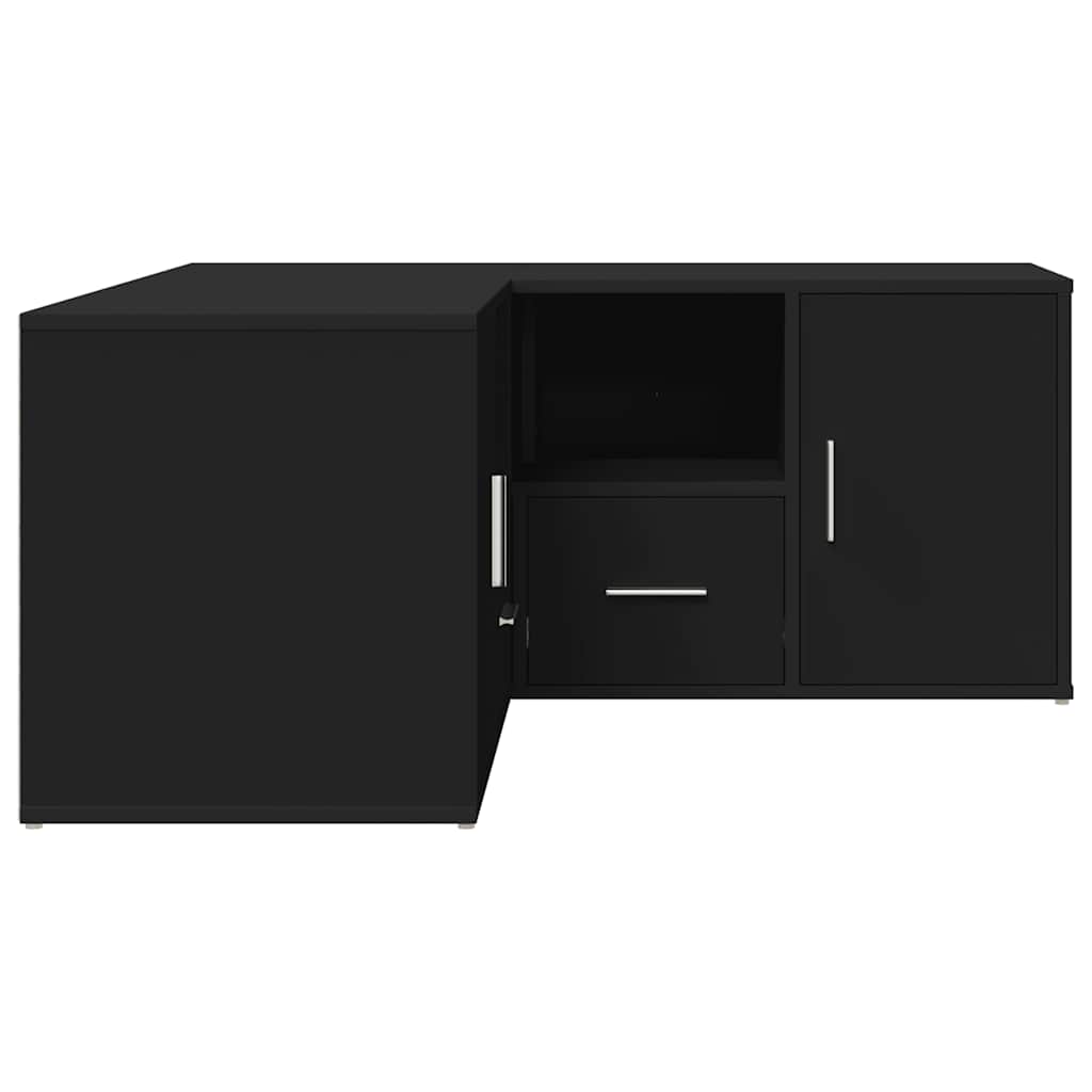 vidaXL Eckregal Schwarz 160x40x45 cm Holzwerkstoff