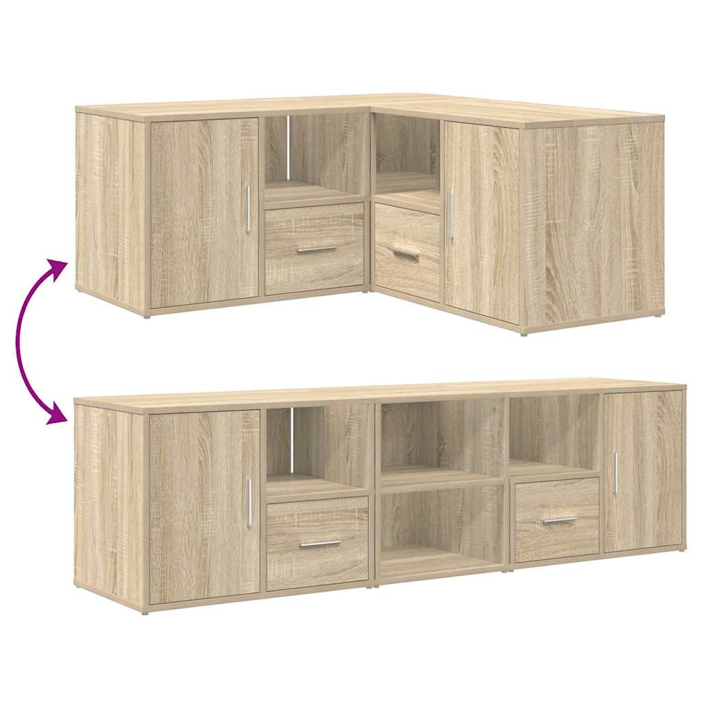 vidaXL Eckregal Sonoma-Eiche 160x40x45 cm Holzwerkstoff