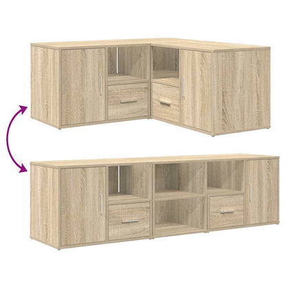vidaXL Eckregal Sonoma-Eiche 160x40x45 cm Holzwerkstoff
