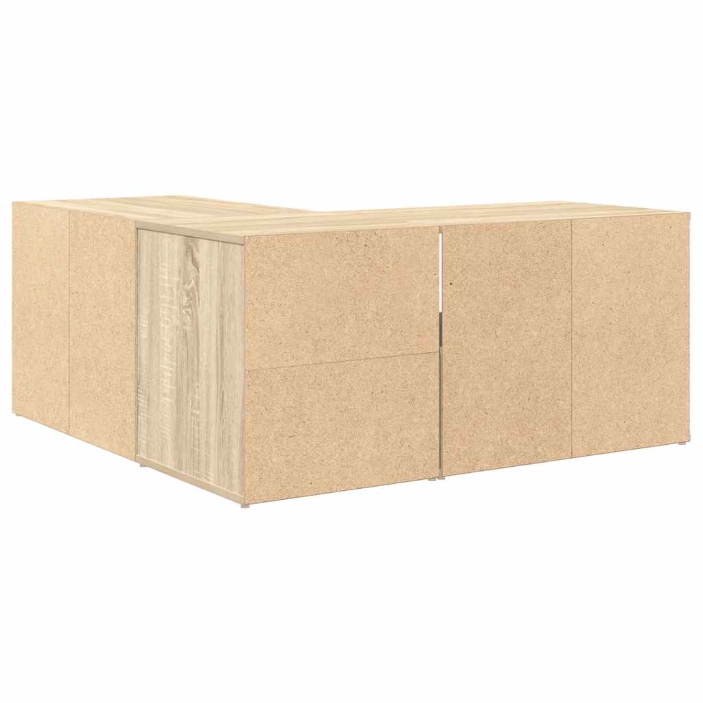 vidaXL Eckregal Sonoma-Eiche 160x40x45 cm Holzwerkstoff