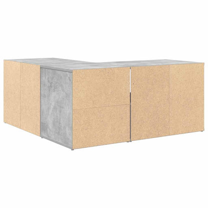 vidaXL Eckregal Betongrau 160x40x45 cm Holzwerkstoff