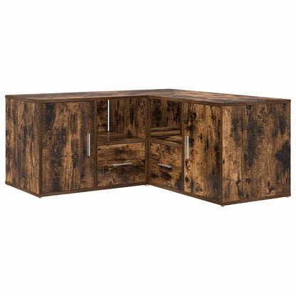 vidaXL Eckregal Räuchereiche 160x40x45 cm Holzwerkstoff