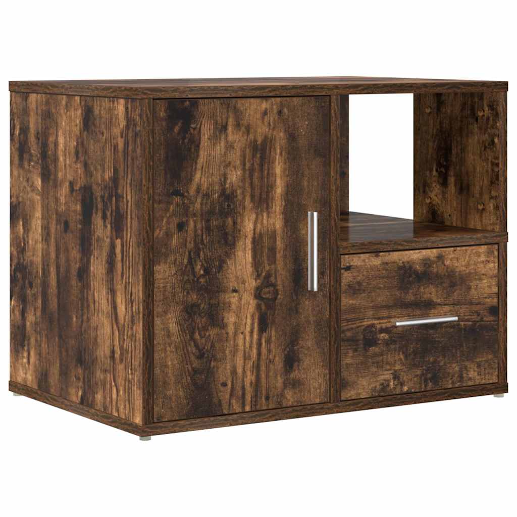 vidaXL Eckregal Räuchereiche 160x40x45 cm Holzwerkstoff
