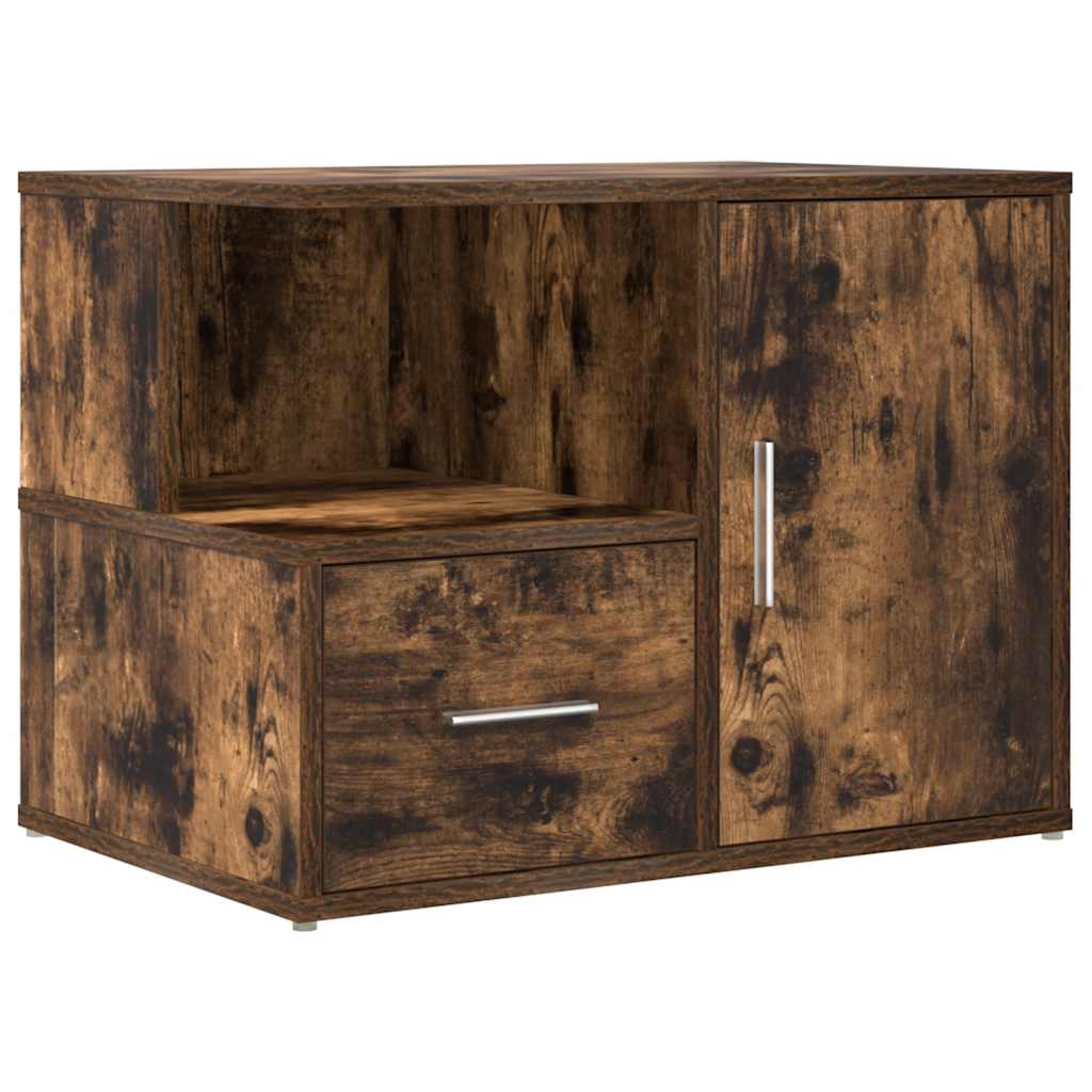 vidaXL Eckregal Räuchereiche 160x40x45 cm Holzwerkstoff