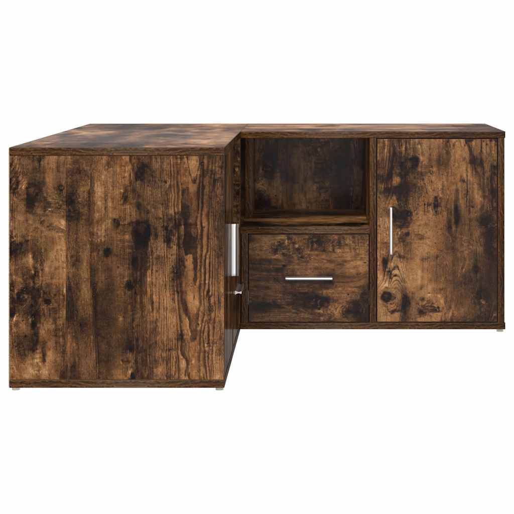 vidaXL Eckregal Räuchereiche 160x40x45 cm Holzwerkstoff
