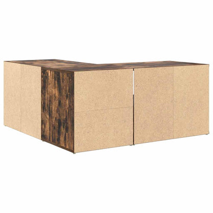 vidaXL Eckregal Räuchereiche 160x40x45 cm Holzwerkstoff
