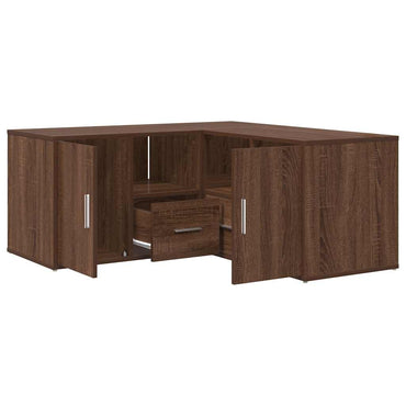 vidaXL Eckregal Braun Eichen-Optik 160x40x45 cm Holzwerkstoff