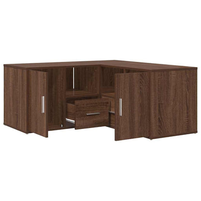 vidaXL Eckregal Braun Eichen-Optik 160x40x45 cm Holzwerkstoff