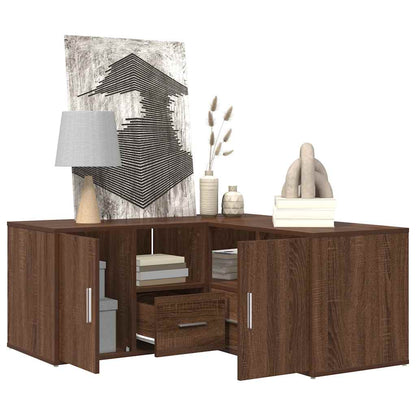 vidaXL Eckregal Braun Eichen-Optik 160x40x45 cm Holzwerkstoff
