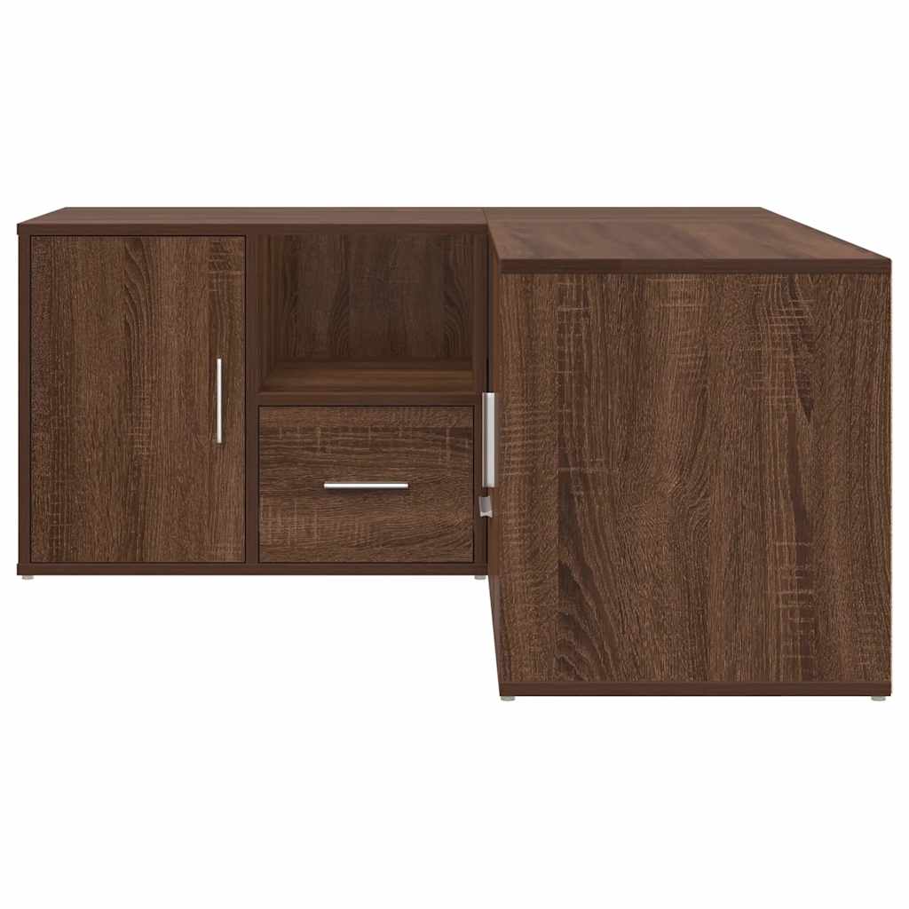 vidaXL Eckregal Braun Eichen-Optik 160x40x45 cm Holzwerkstoff