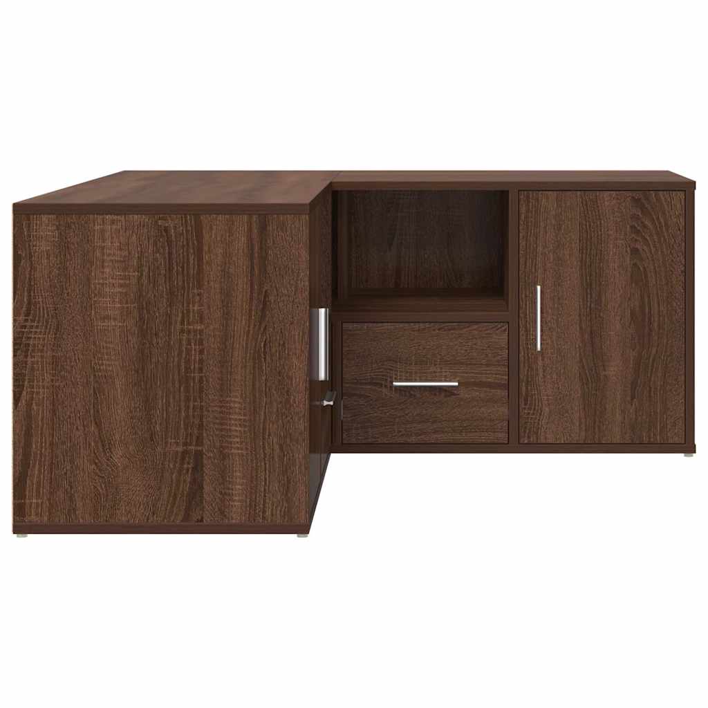 vidaXL Eckregal Braun Eichen-Optik 160x40x45 cm Holzwerkstoff