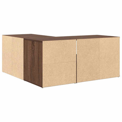 vidaXL Eckregal Braun Eichen-Optik 160x40x45 cm Holzwerkstoff