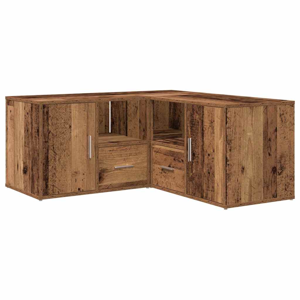 vidaXL Eckregal Altholz-Optik 160x40x45 cm Holzwerkstoff