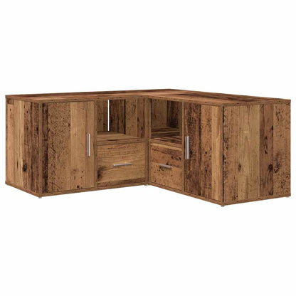vidaXL Eckregal Altholz-Optik 160x40x45 cm Holzwerkstoff