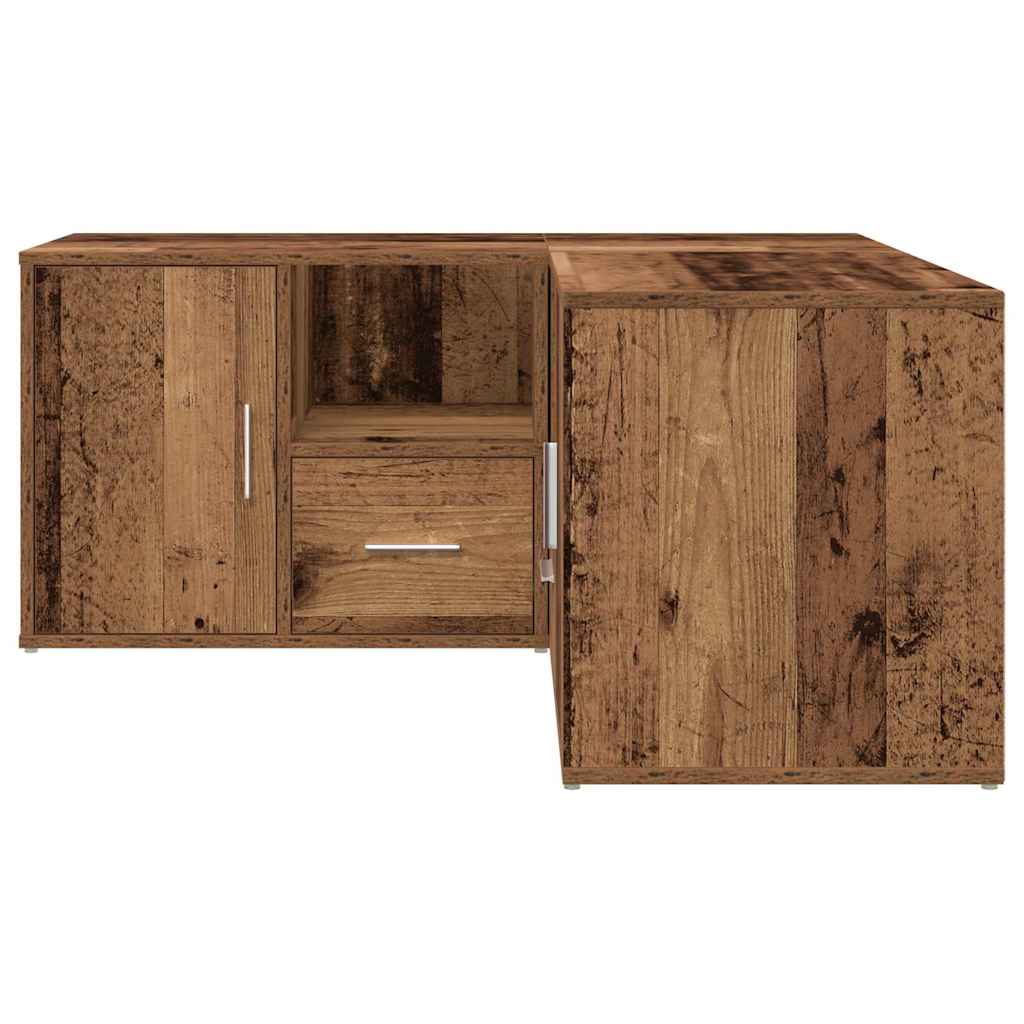 vidaXL Eckregal Altholz-Optik 160x40x45 cm Holzwerkstoff