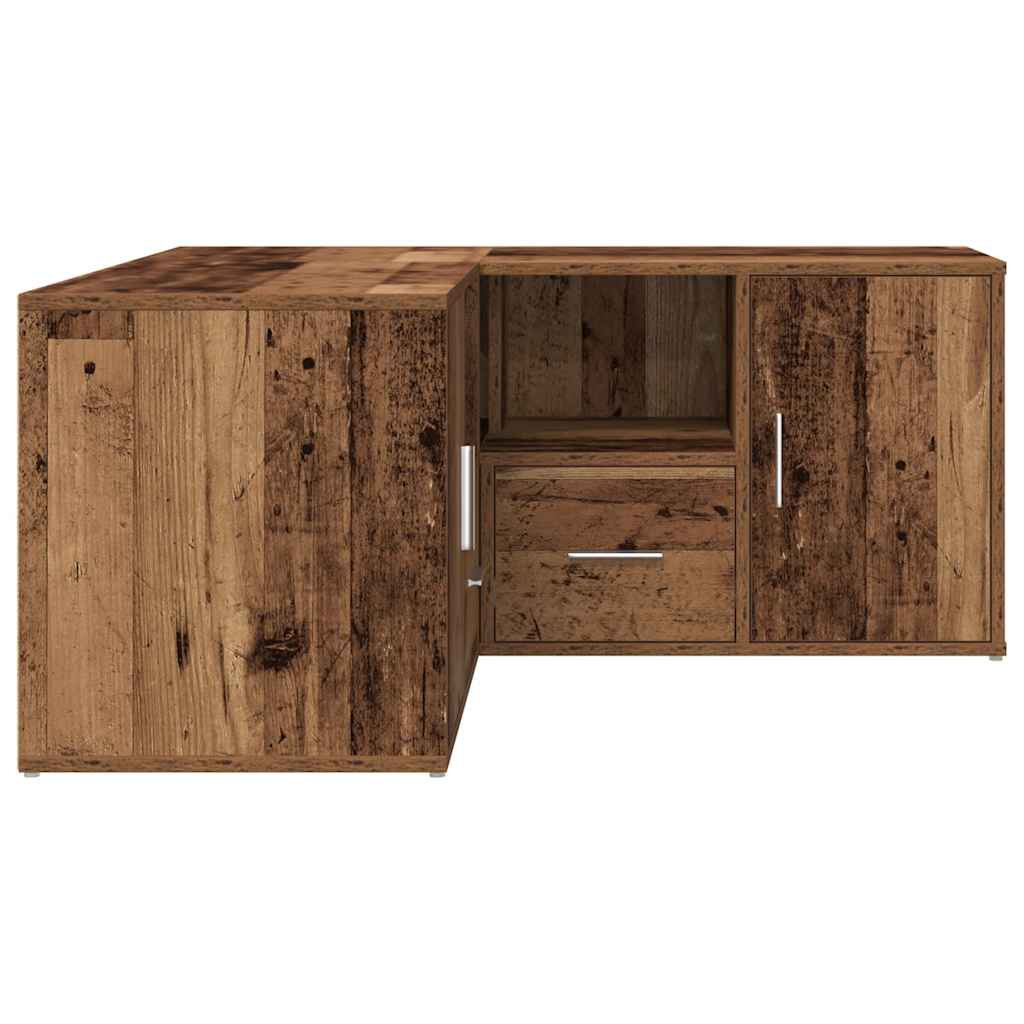 vidaXL Eckregal Altholz-Optik 160x40x45 cm Holzwerkstoff