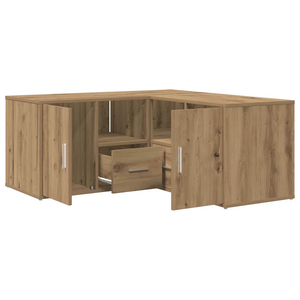 vidaXL Eckregal Artisan-Eichen-Optik 160x40x45 cm Holzwerkstoff