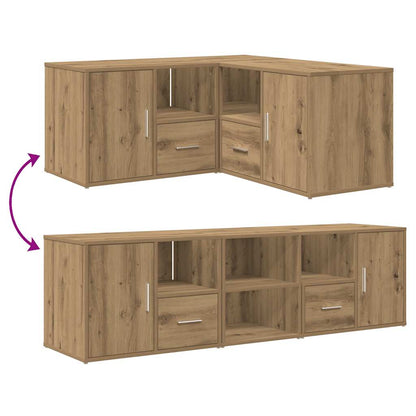 vidaXL Eckregal Artisan-Eichen-Optik 160x40x45 cm Holzwerkstoff