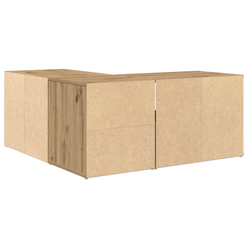 vidaXL Eckregal Artisan-Eichen-Optik 160x40x45 cm Holzwerkstoff