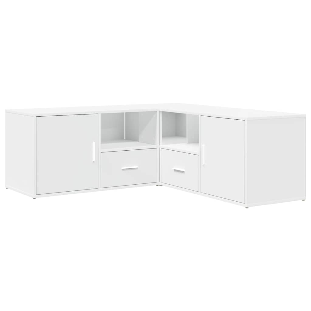 vidaXL Eckregal Weiß 200x40x45 cm Holzwerkstoff
