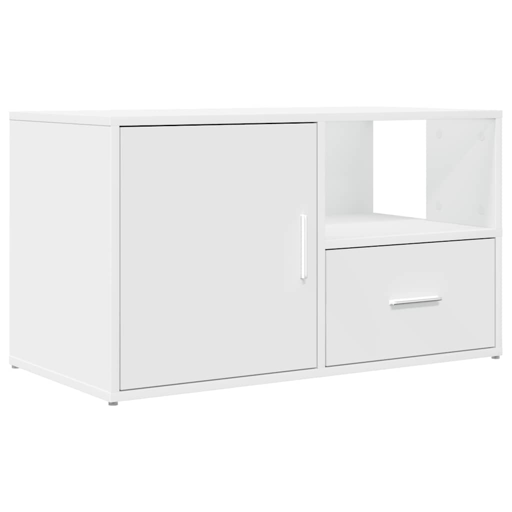vidaXL Eckregal Weiß 200x40x45 cm Holzwerkstoff