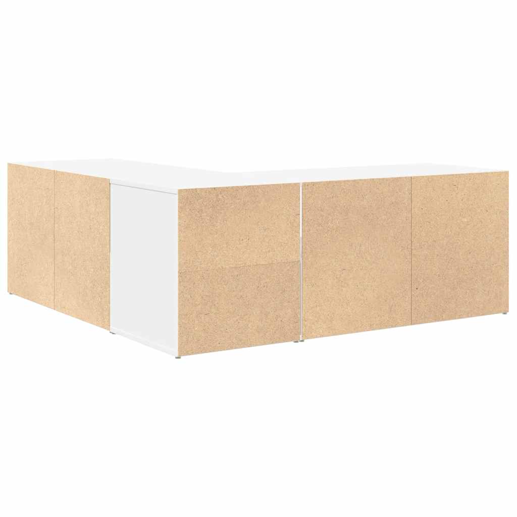vidaXL Eckregal Weiß 200x40x45 cm Holzwerkstoff