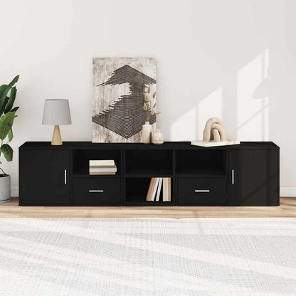vidaXL Eckregal Schwarz 200x40x45 cm Holzwerkstoff