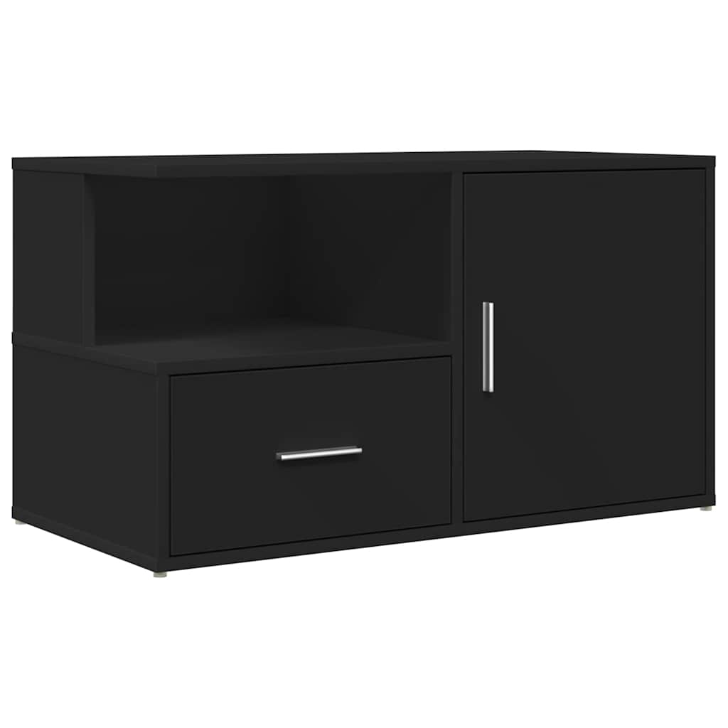 vidaXL Eckregal Schwarz 200x40x45 cm Holzwerkstoff