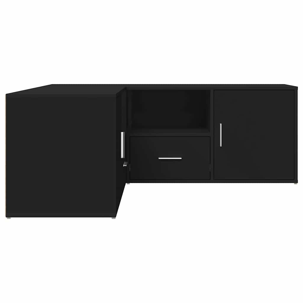 vidaXL Eckregal Schwarz 200x40x45 cm Holzwerkstoff