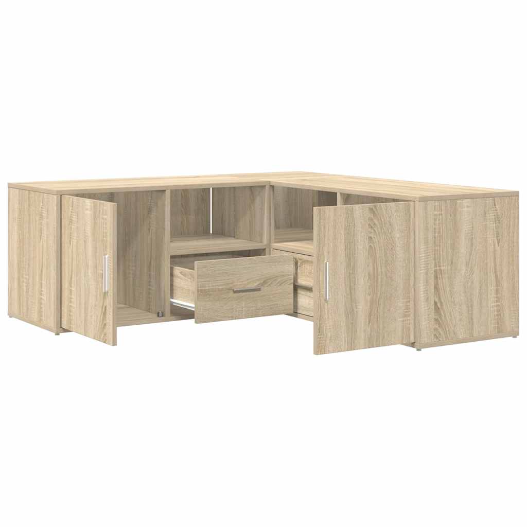 vidaXL Étagère d'angle Bois d'ingénierie Chêne Sonoma 200x40x45 cm