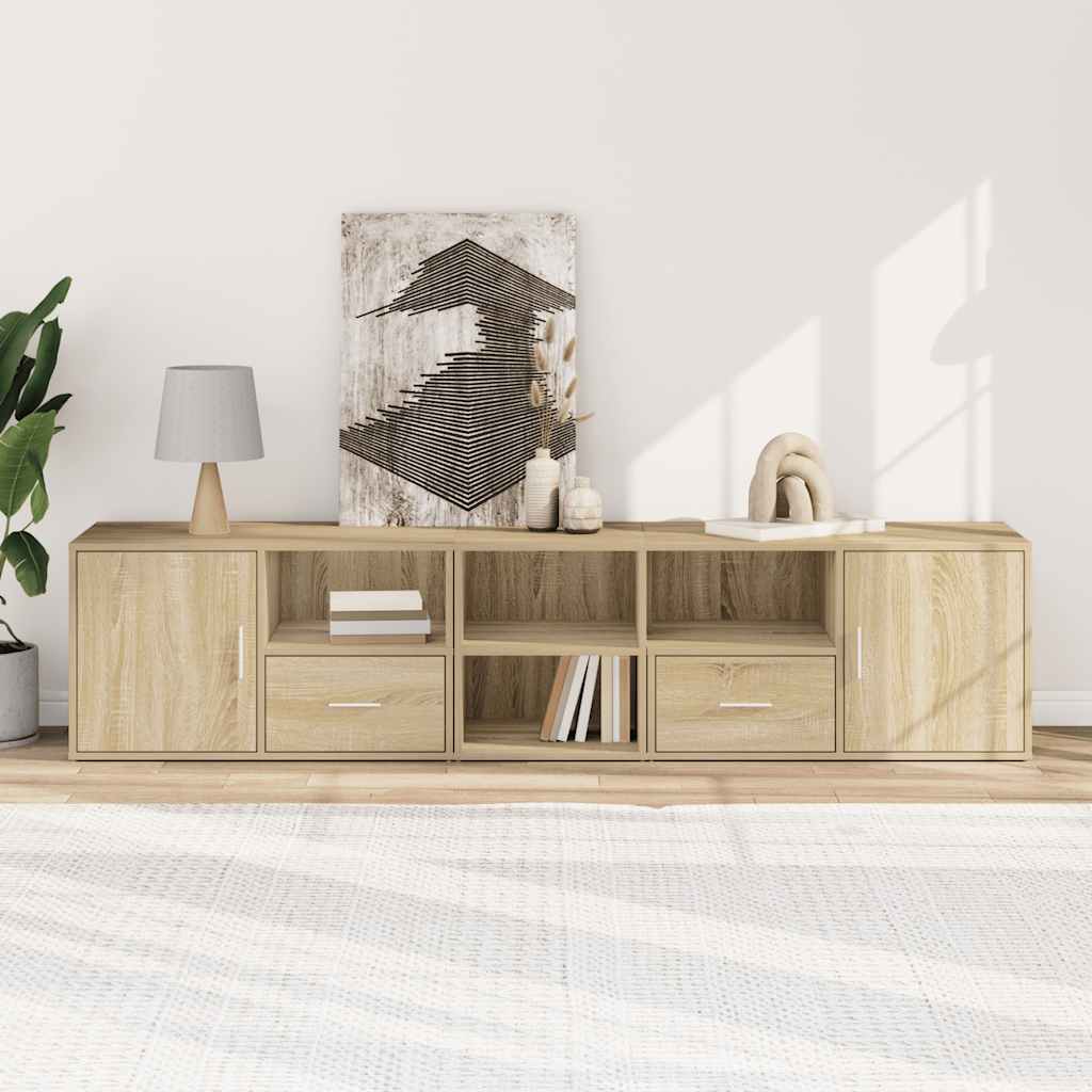 vidaXL Étagère d'angle Bois d'ingénierie Chêne Sonoma 200x40x45 cm