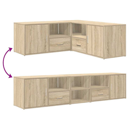 vidaXL Étagère d'angle Bois d'ingénierie Chêne Sonoma 200x40x45 cm