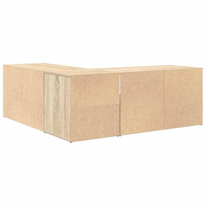 vidaXL Étagère d'angle Bois d'ingénierie Chêne Sonoma 200x40x45 cm