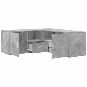 vidaXL Eckregal Betongrau 200x40x45 cm Holzwerkstoff