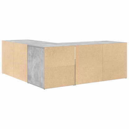 vidaXL Eckregal Betongrau 200x40x45 cm Holzwerkstoff