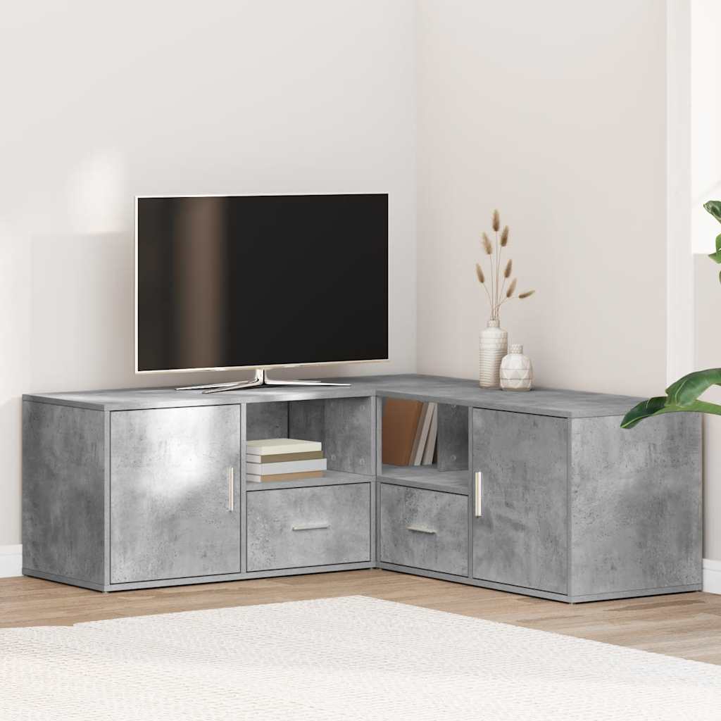 vidaXL Eckregal Betongrau 200x40x45 cm Holzwerkstoff