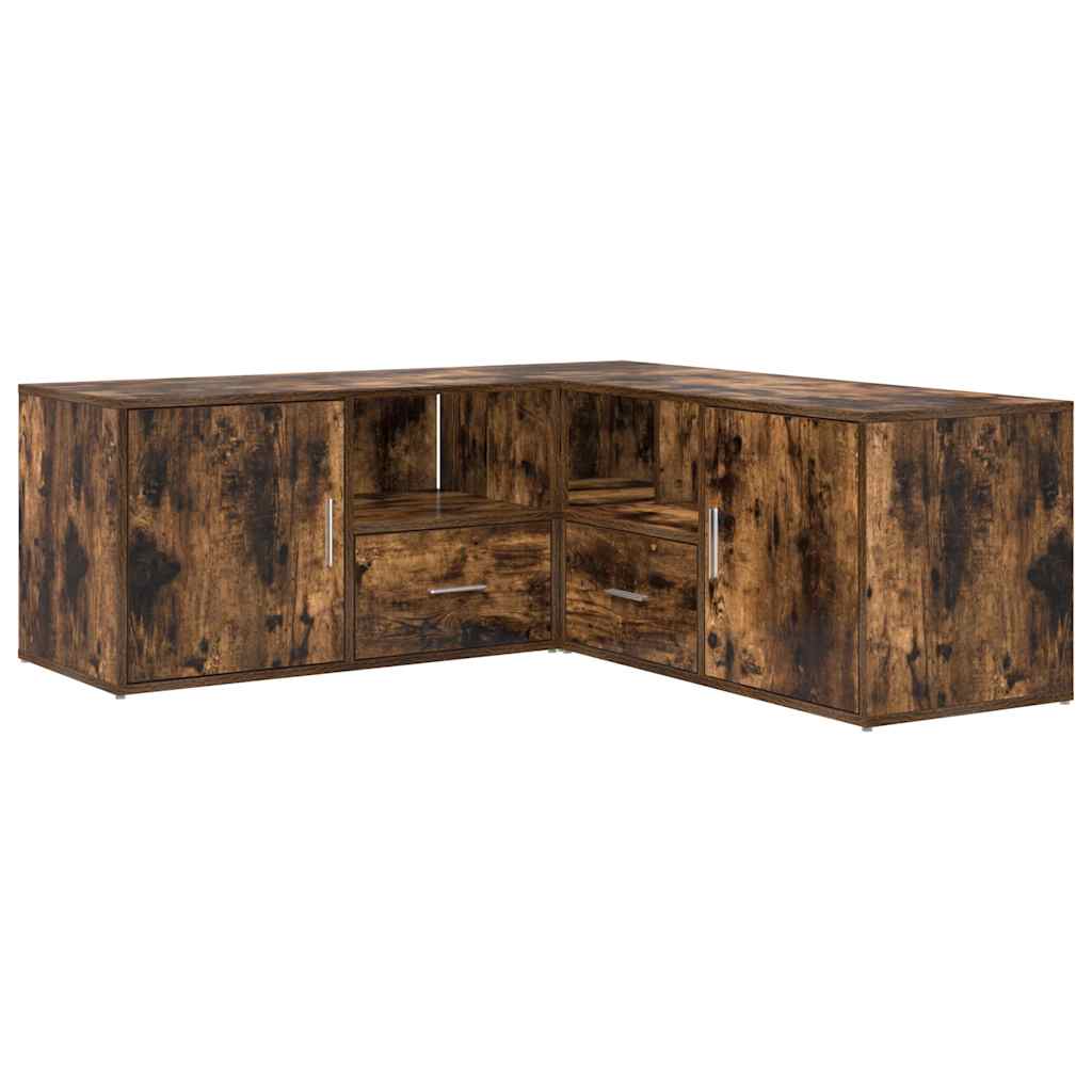 vidaXL Eckregal Räuchereiche 200x40x45 cm Holzwerkstoff