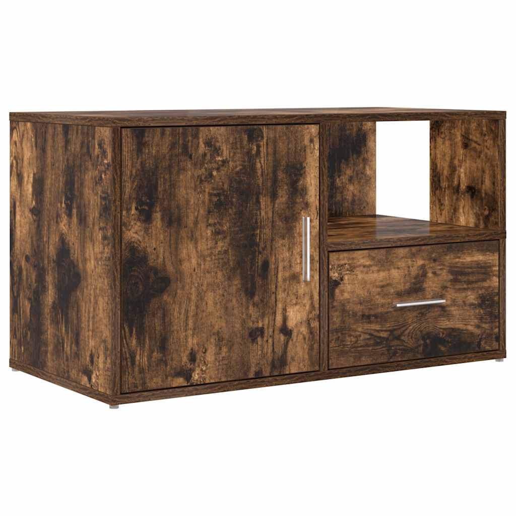 vidaXL Eckregal Räuchereiche 200x40x45 cm Holzwerkstoff