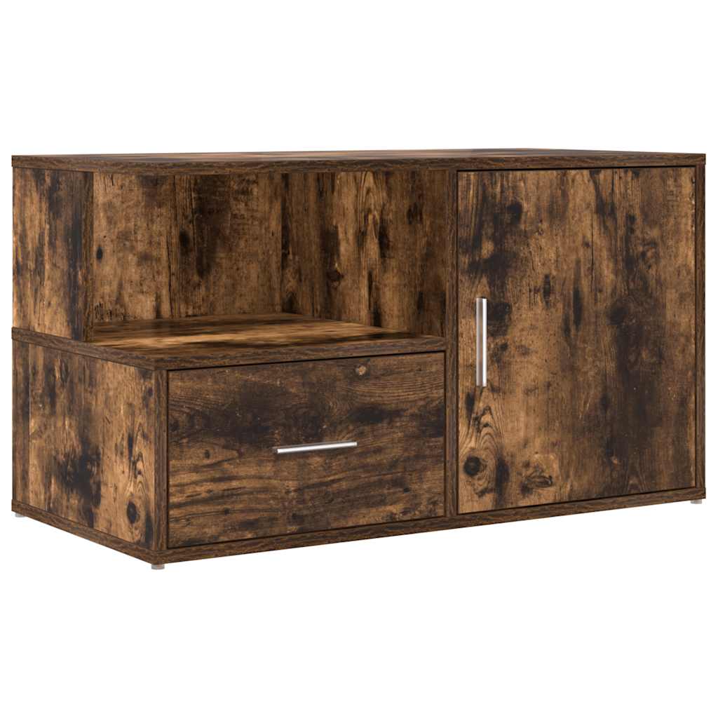 vidaXL Eckregal Räuchereiche 200x40x45 cm Holzwerkstoff
