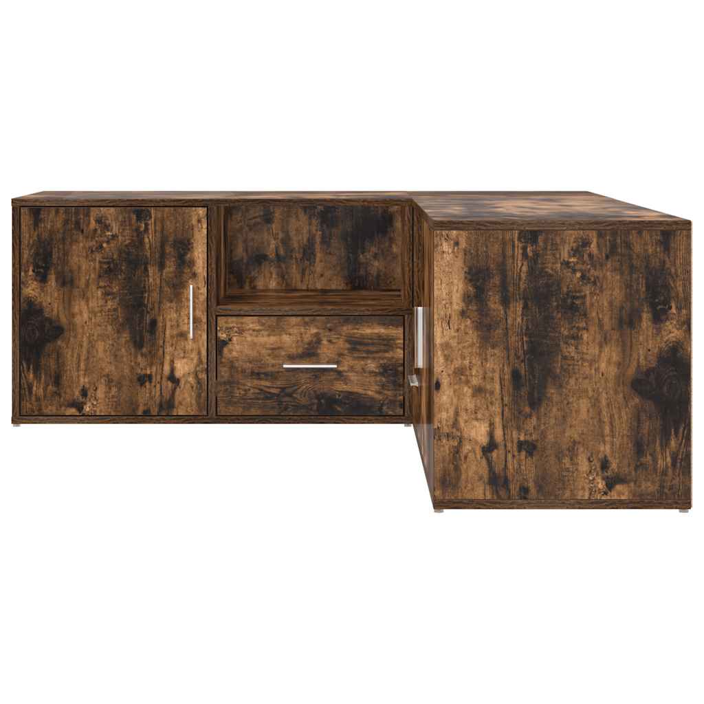 vidaXL Eckregal Räuchereiche 200x40x45 cm Holzwerkstoff