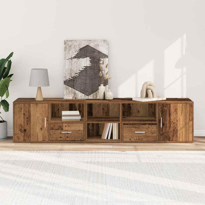 vidaXL Eckregal Altholz-Optik 200x40x45 cm Holzwerkstoff