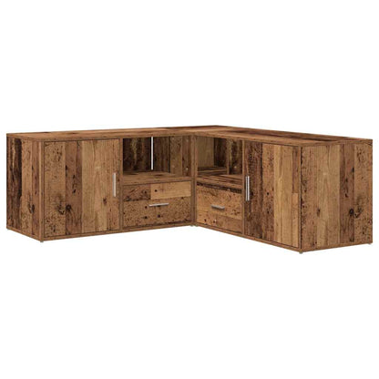 vidaXL Eckregal Altholz-Optik 200x40x45 cm Holzwerkstoff