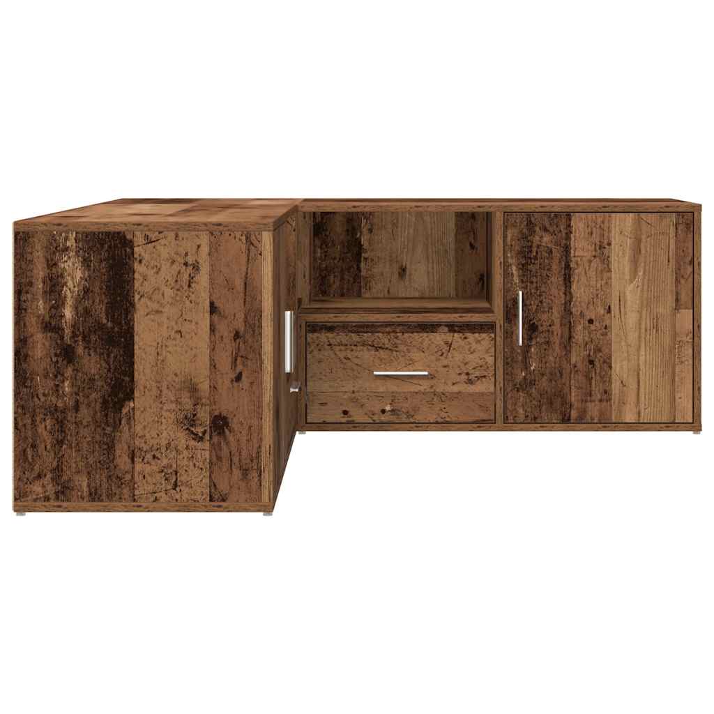 vidaXL Eckregal Altholz-Optik 200x40x45 cm Holzwerkstoff