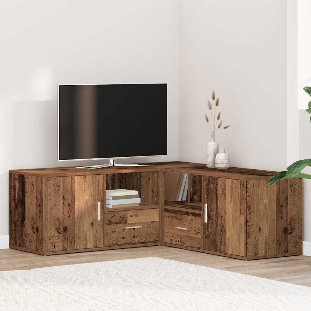 vidaXL Eckregal Altholz-Optik 200x40x45 cm Holzwerkstoff