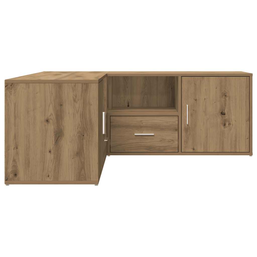vidaXL Eckregal Artisan-Eiche 200x40x45 cm Holzwerkstoff