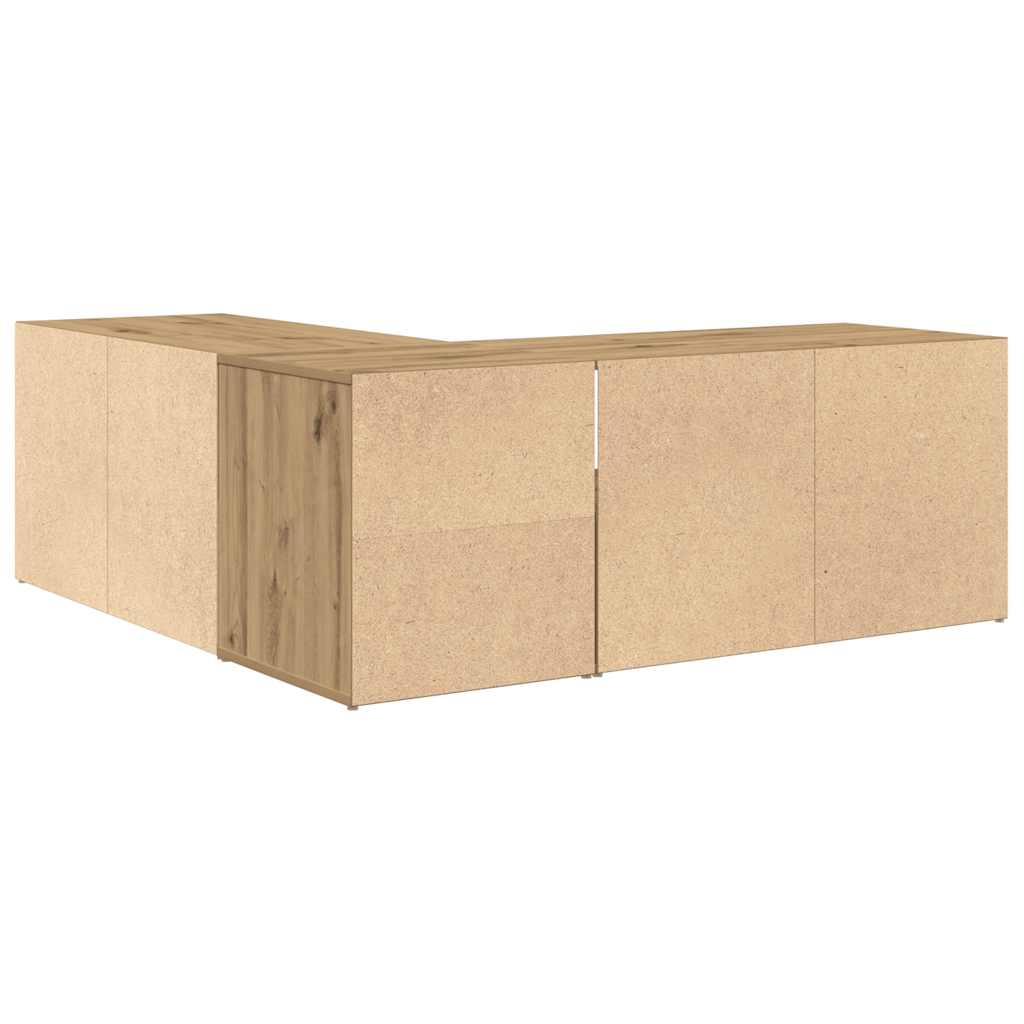 vidaXL Eckregal Artisan-Eiche 200x40x45 cm Holzwerkstoff
