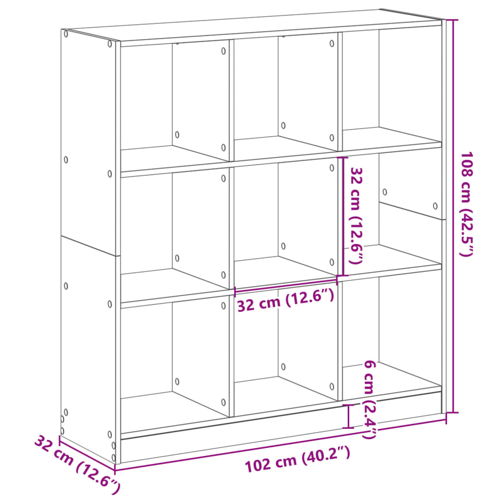 vidaXL Bücherregal Weiß 102x32x108 cm Holzwerkstoff